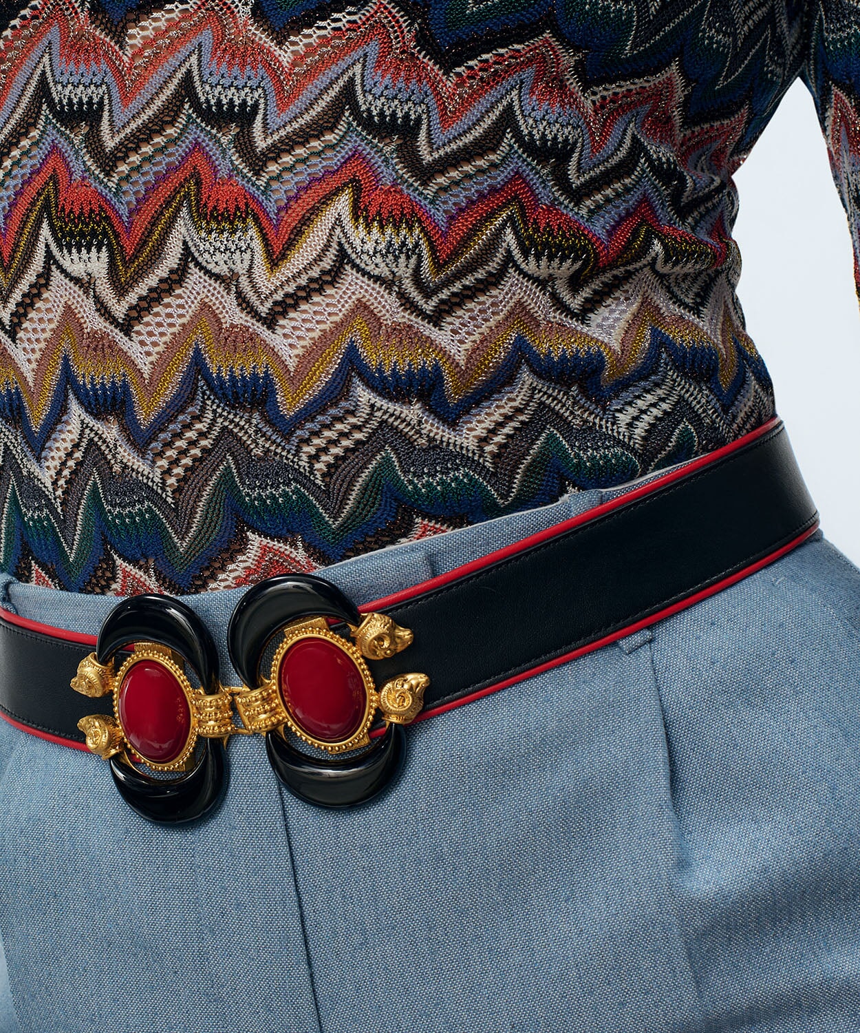 Aries Belt Black Leather | Luxury Statement Belt | Sonia Petroff