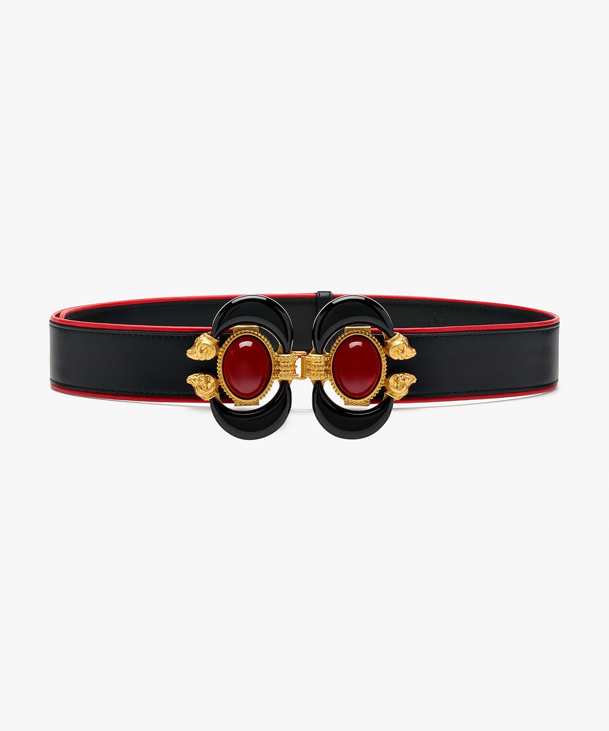 Aries Belt Black Leather | Luxury Statement Belt | Sonia Petroff