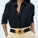 Black Lily Belt Sonia Petroff 