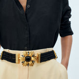 Black Lily Belt Sonia Petroff 