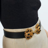 Desert Rose Leather Belt Sonia Petroff 