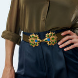 Desert Rose Leather Belt Belt Sonia Petroff 