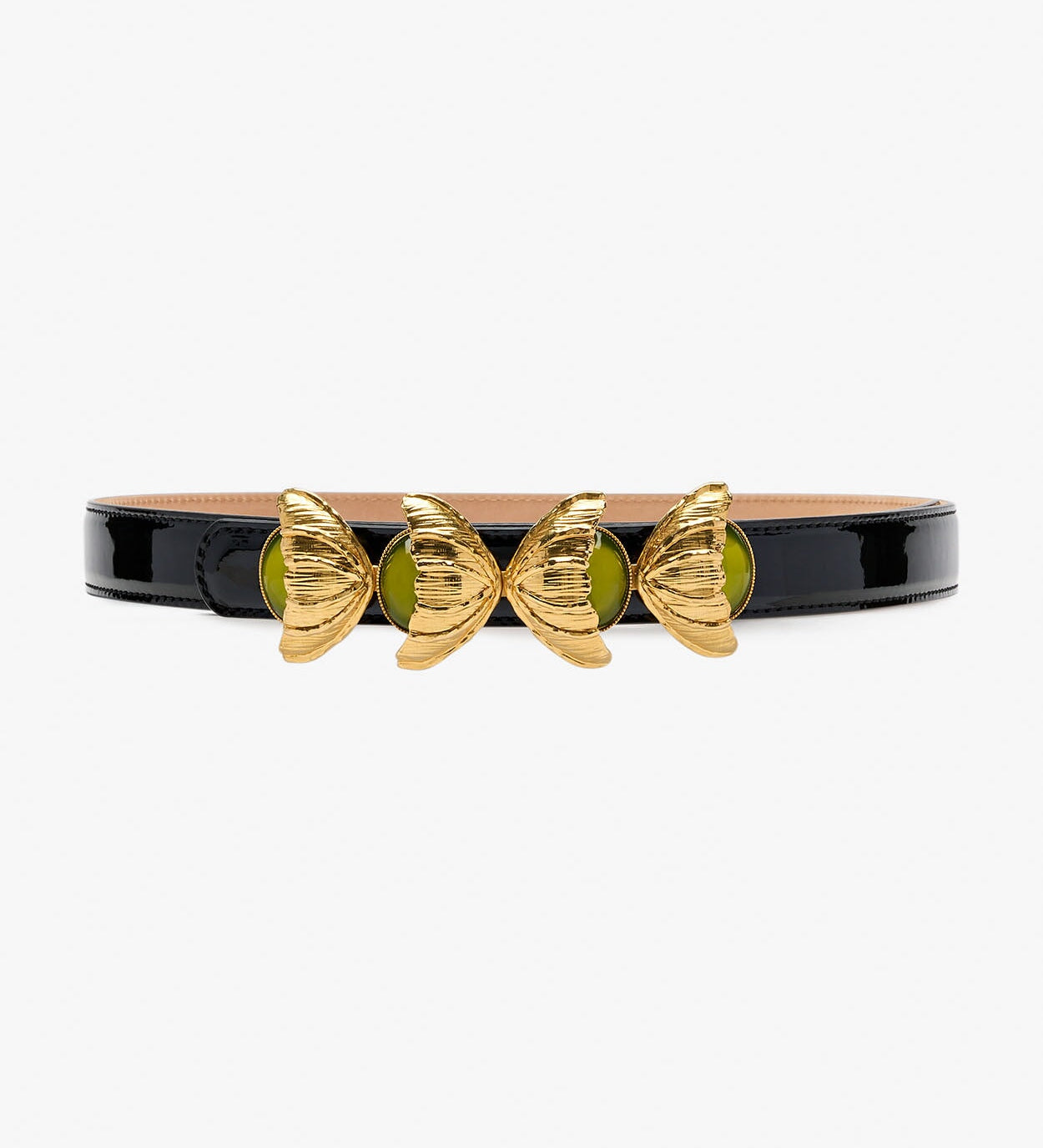 Retro Flower Patent Belt Sonia Petroff 