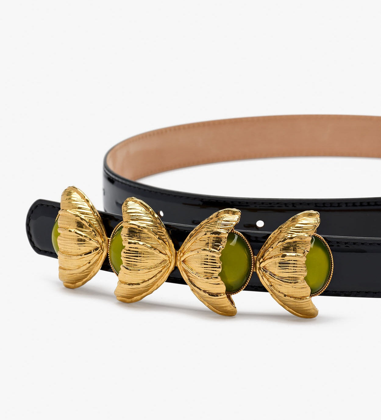 Retro Flower Patent Belt Sonia Petroff 