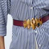 Shield Leather Belt Sonia Petroff 