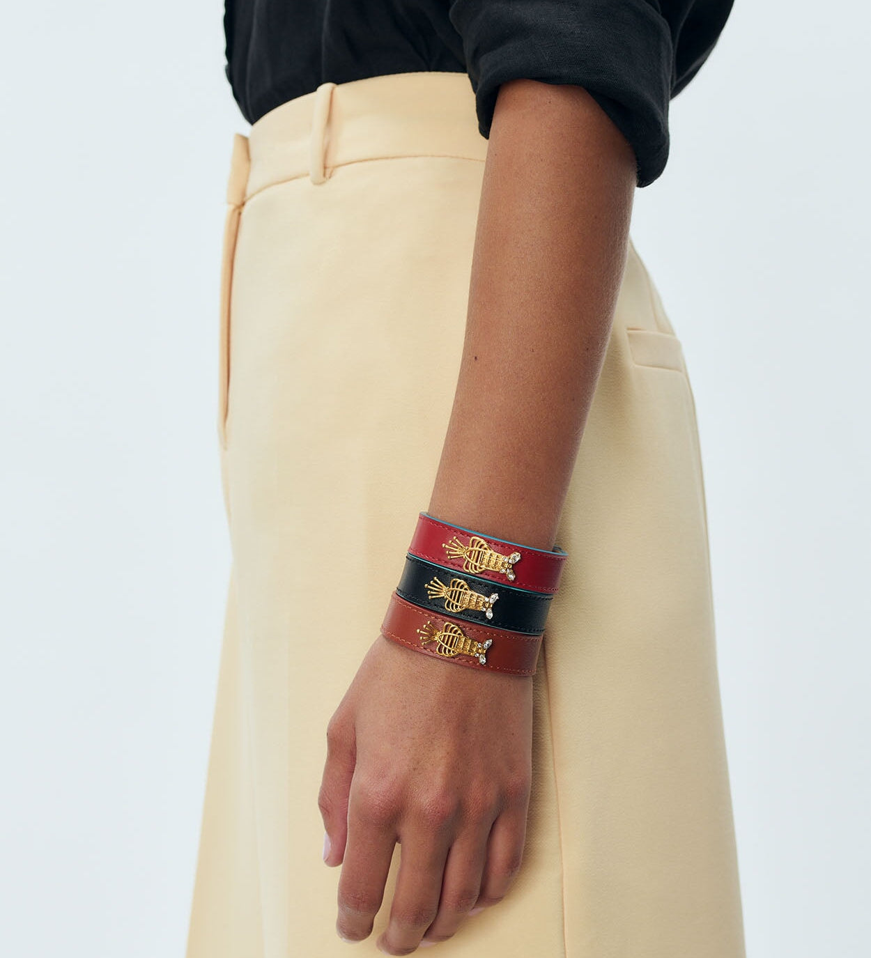 Lobster Leather Bracelet Sonia Petroff 