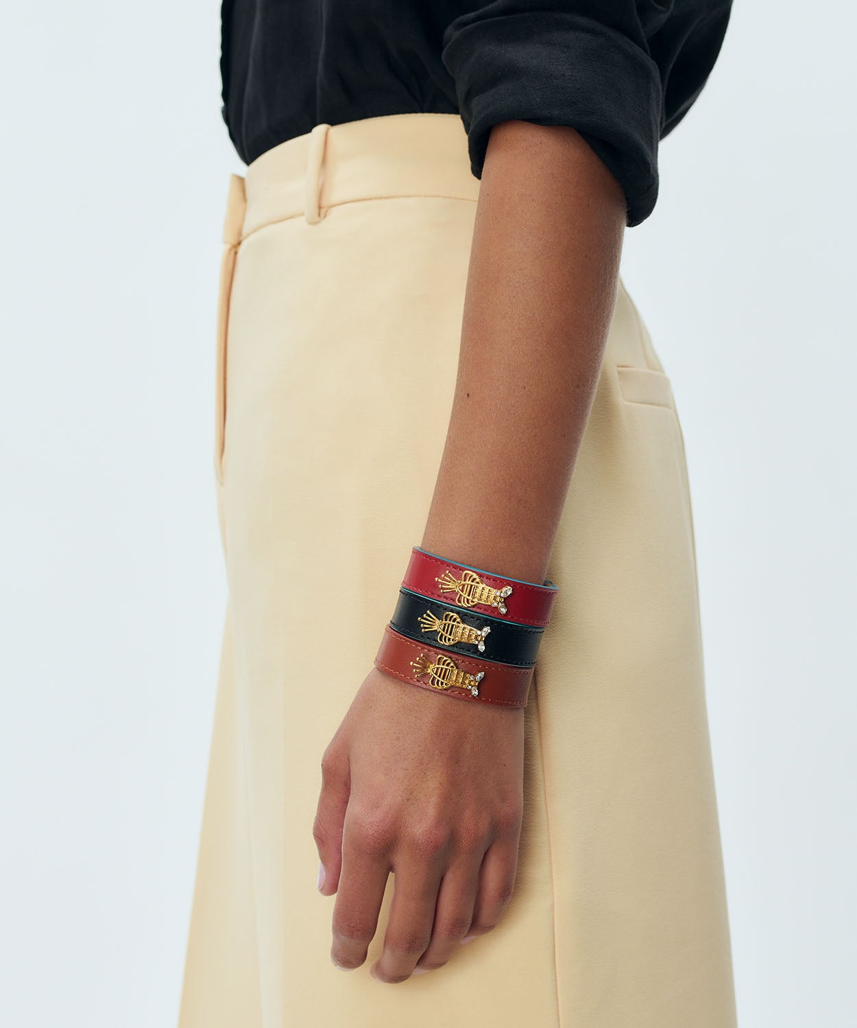 Lobster Leather Bracelet Sonia Petroff 