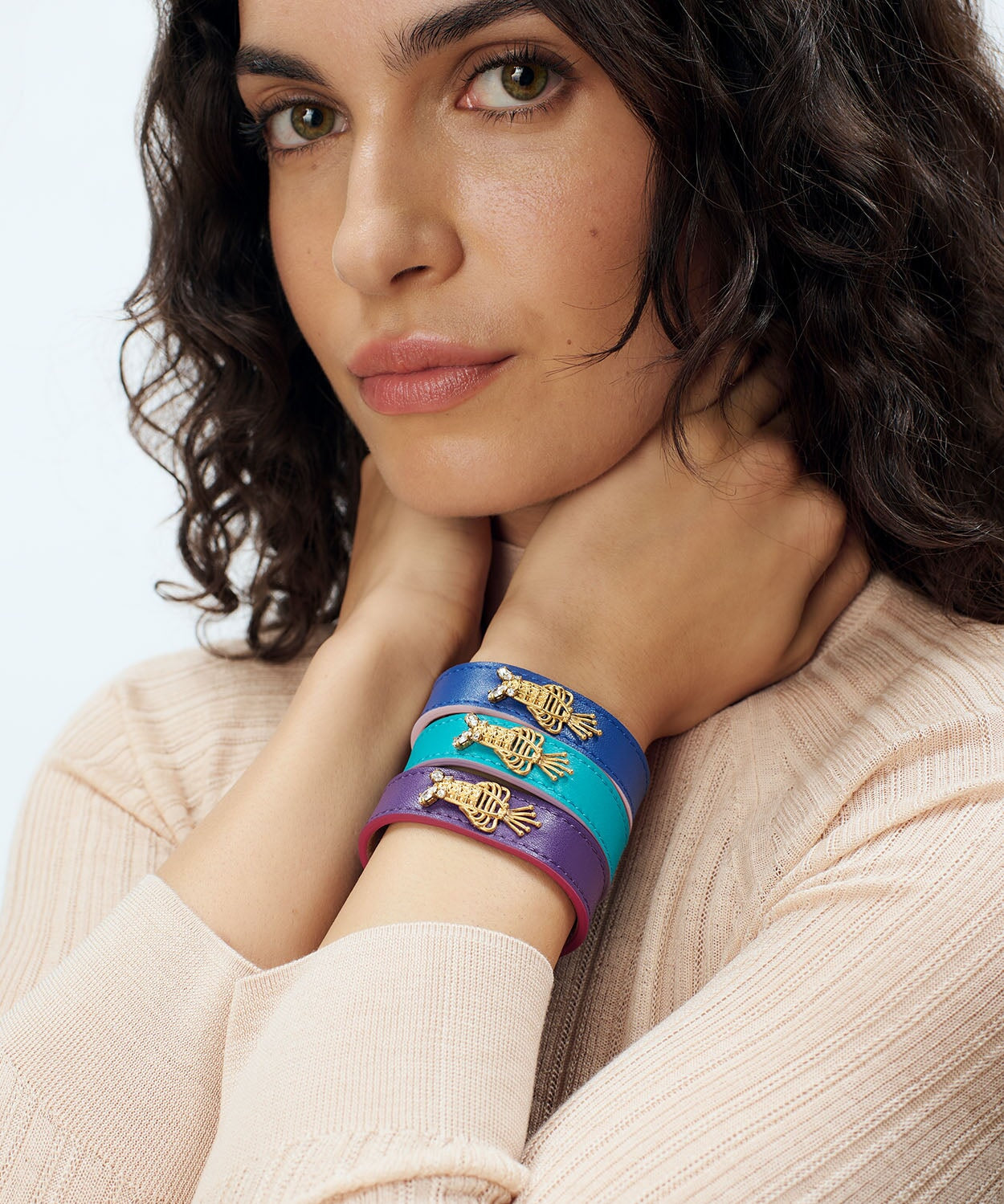 Lobster Leather Bracelet Sonia Petroff 