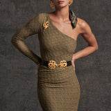 Desert Rose Leather Belt - Black Sonia Petroff 