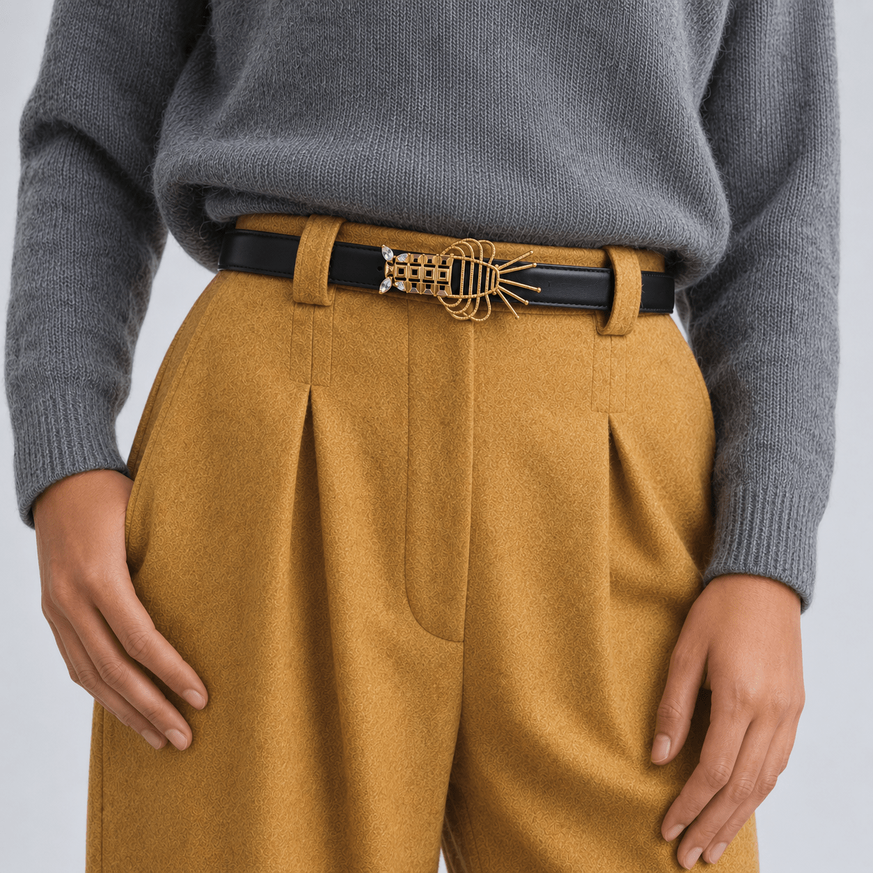 Lobster Narrow Belt - Black Sonia Petroff 