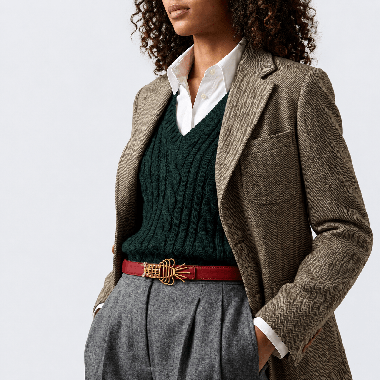 Lobster Narrow Belt - Red Sonia Petroff 
