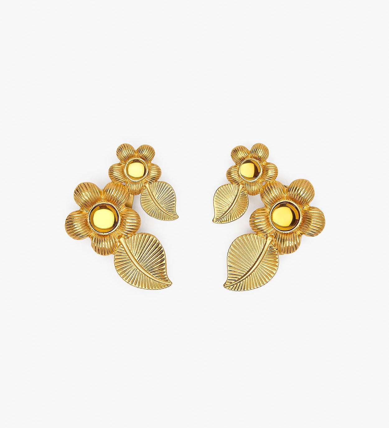 Double Retro Flower Earrings Sonia Petroff 