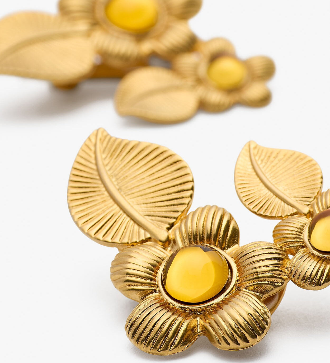 Double Retro Flower Earrings Sonia Petroff 