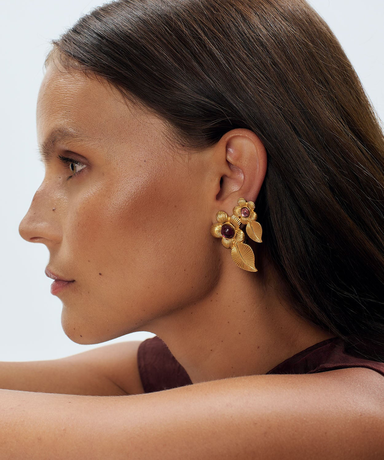 Double Retro Flower Earrings Sonia Petroff 