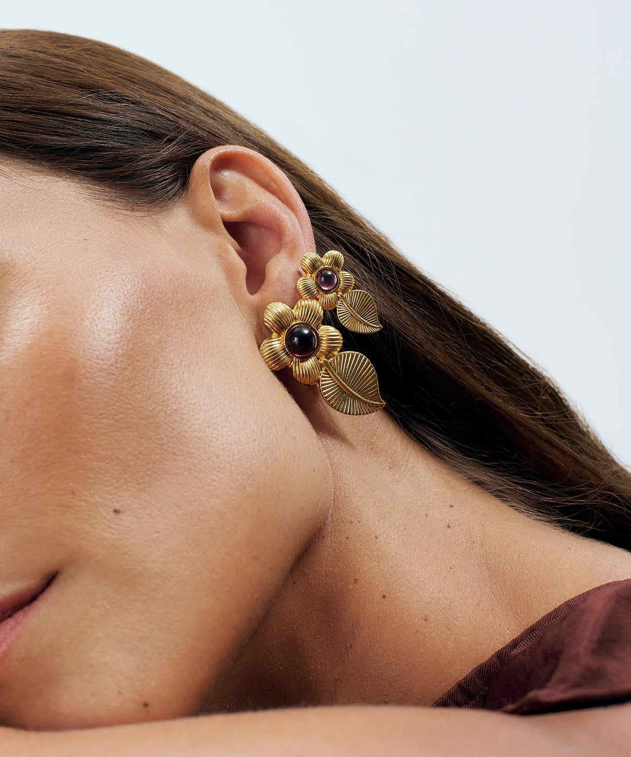 Double Retro Flower Earrings Sonia Petroff 