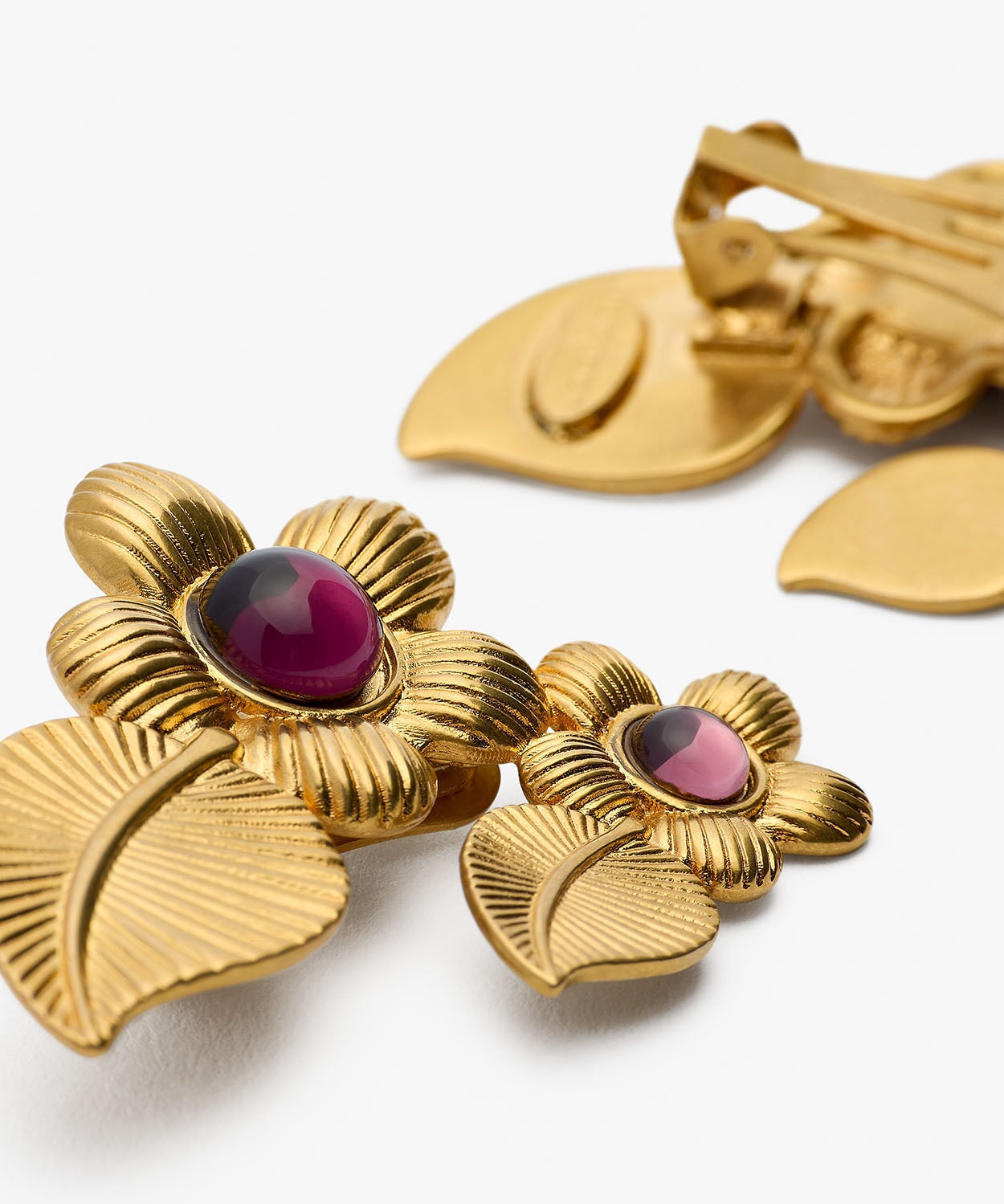 Double Retro Flower Earrings Sonia Petroff 