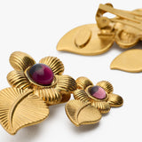 Double Retro Flower Earrings Sonia Petroff 