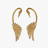 Swan Earrings Over ear Sonia Petroff 