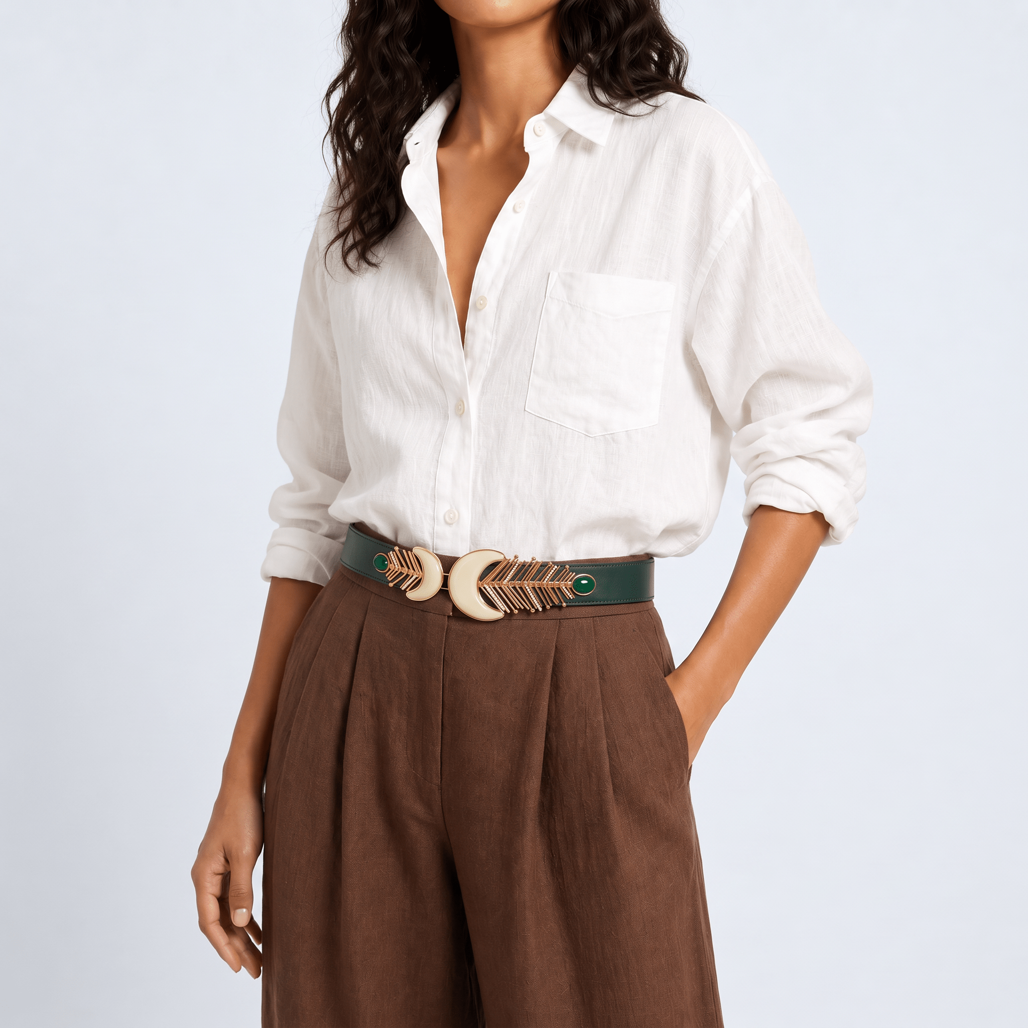 Shela Belt - Green Sonia Petroff 