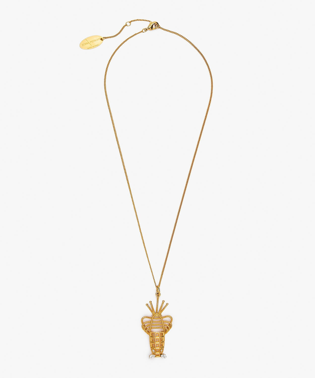 Lobster Necklace Pendant Sonia Petroff 