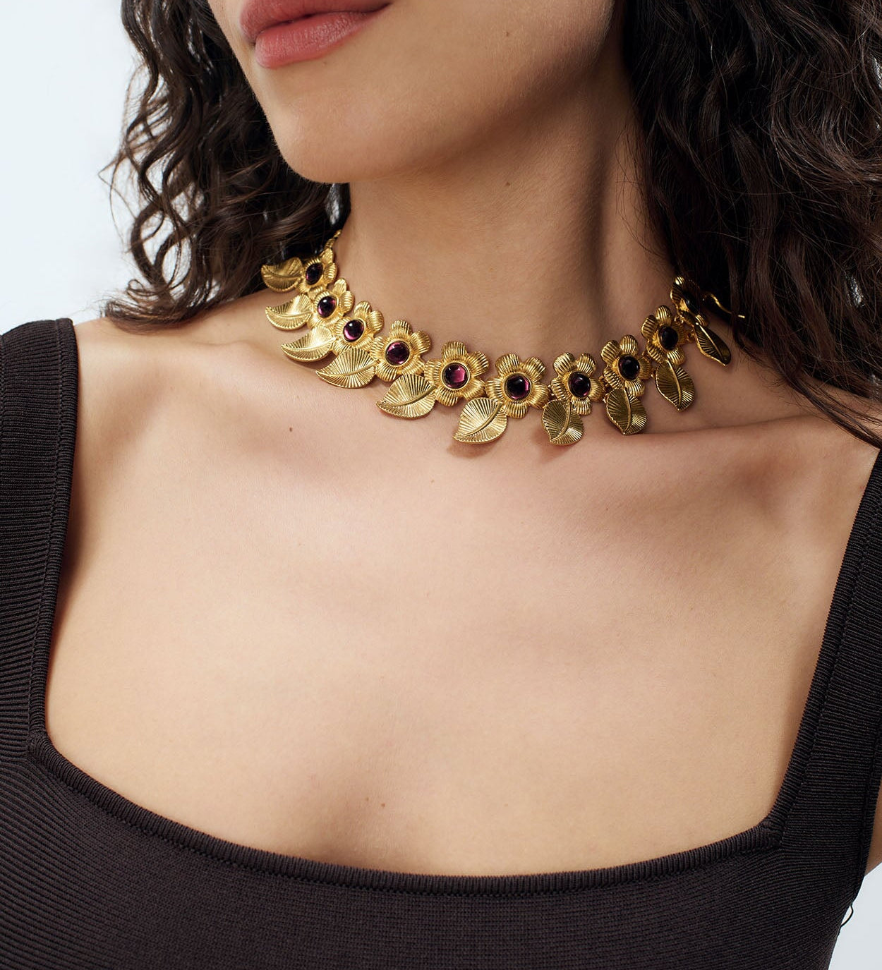 Retro Flower Necklace Sonia Petroff 