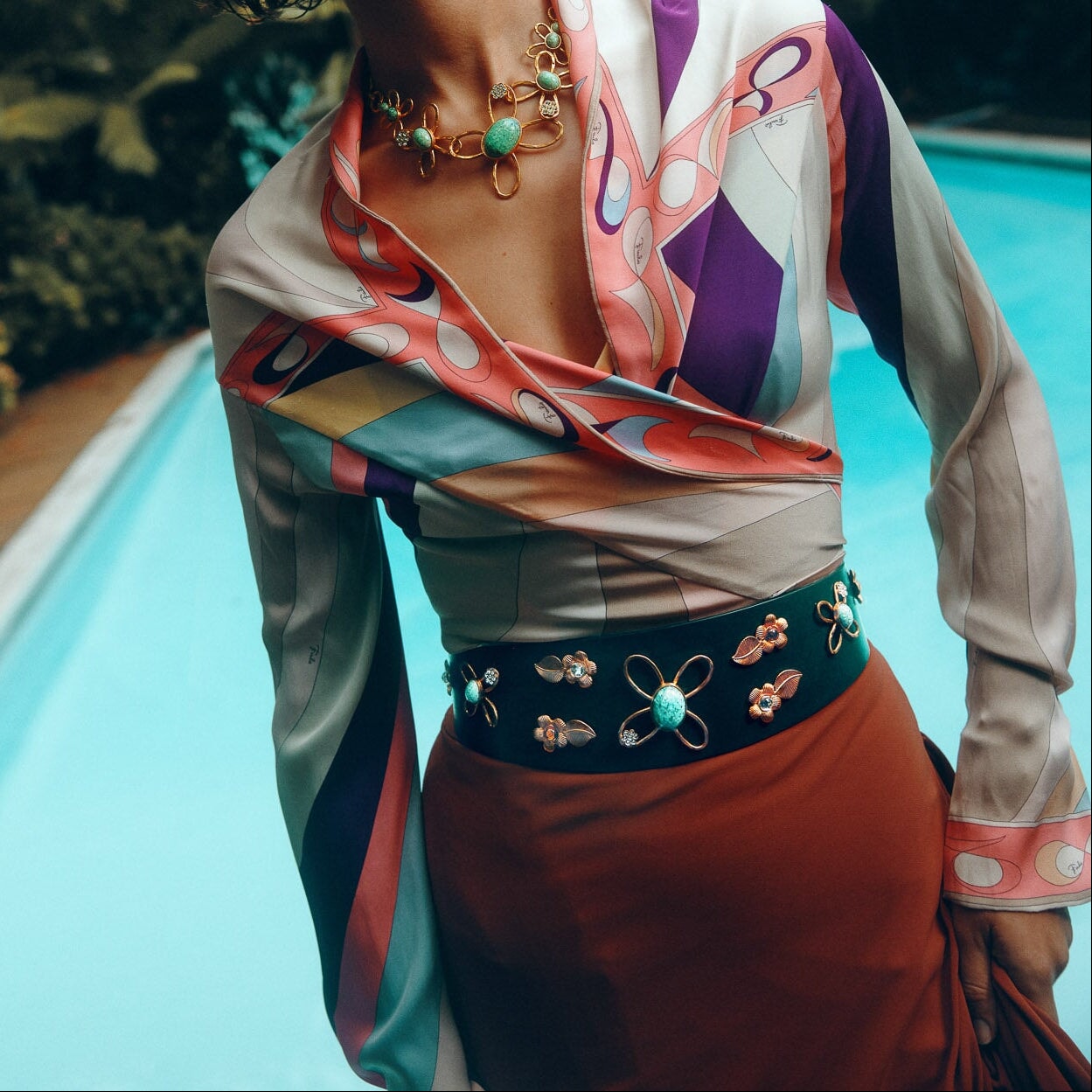 Big Blossom Belt - Green Sonia Petroff 