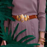 Shield Twisted Cord Belt - Brown Sonia Petroff 