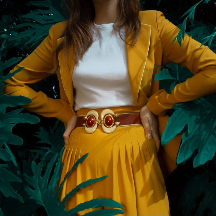 Aries Leather Belt - Brown Sonia Petroff 
