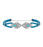 Load image into Gallery viewer, Blue Silver Dragonfish Statement Belt Sonia Petroff S/M 70cm to 85cm gb 
