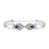 White Silver Dragonfish Statement Belt Sonia Petroff S/M 70cm to 85cm gb 