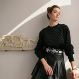 Blue Silver Silver Swan Belt - Sample