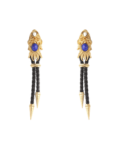 Black Gold Dragonfish Luxury Earrings Sonia Petroff gb 