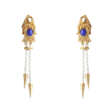 White Gold Dragonfish Luxury Earrings Sonia Petroff gb