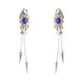 White Silver Dragonfish Luxury Earrings Sonia Petroff gb 