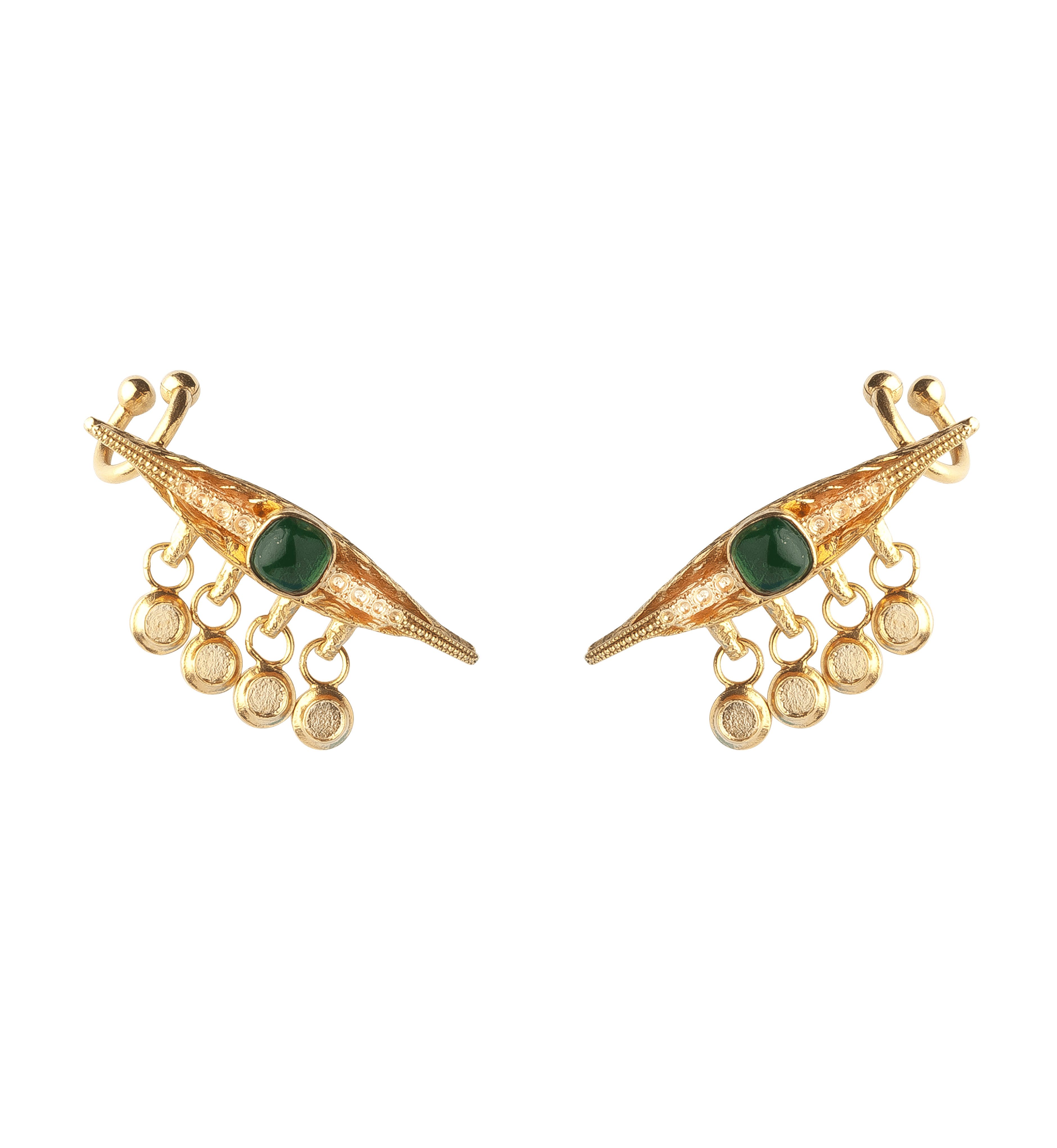 Emerald Eye Luxury Earrings Sonia Petroff gb 