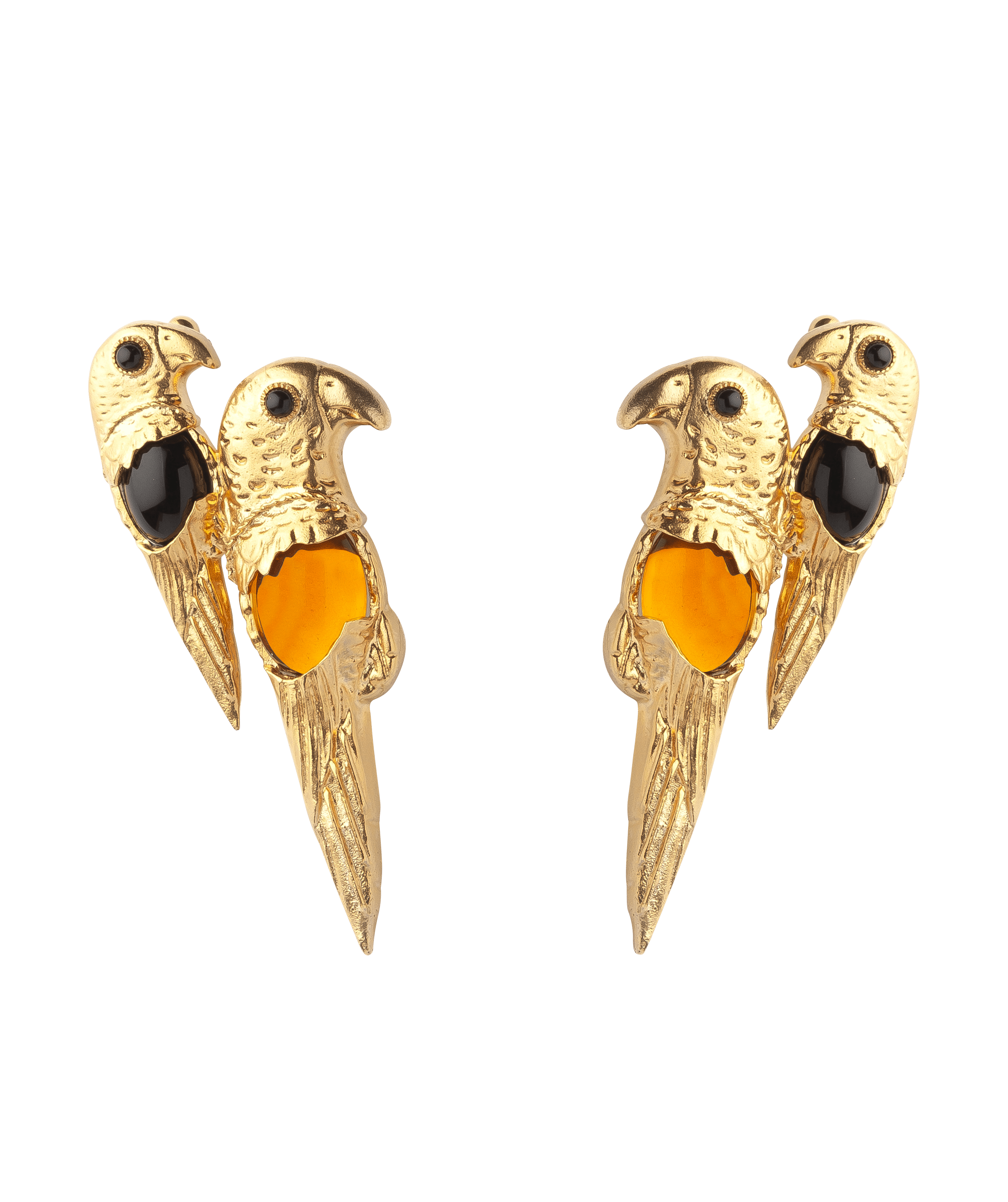 Parrot Luxury Earrings Sonia Petroff gb 