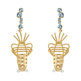 Lobster Pierced Luxury Earrings Sonia Petroff gb