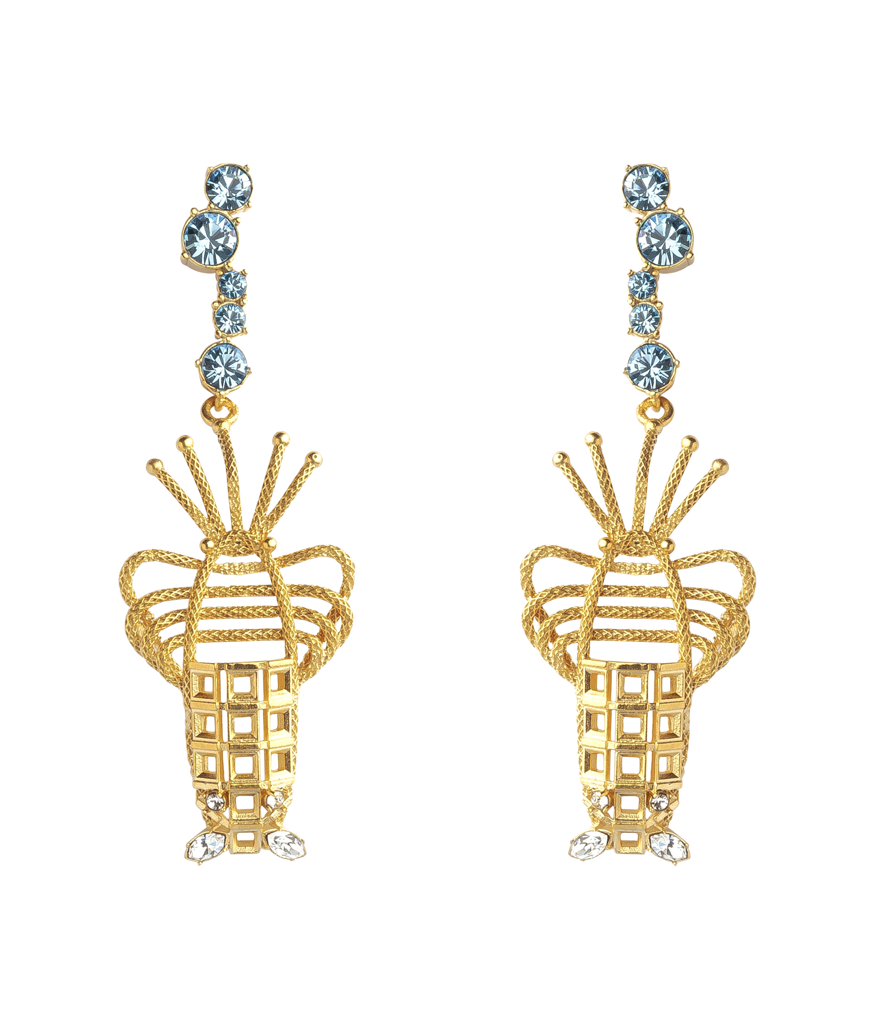 Lobster Pierced Luxury Earrings Sonia Petroff gb