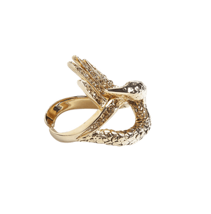 Load image into Gallery viewer, Gold Swan Luxury Ring Sonia Petroff 16 gb 
