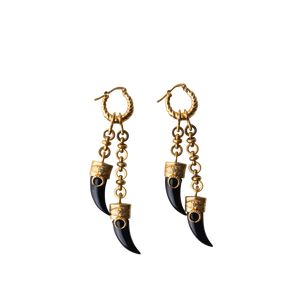 Load image into Gallery viewer, Kabila earrings-coral or onyx
