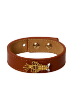 Load image into Gallery viewer, Lobster Bracelet Leather - Brown Sonia Petroff 
