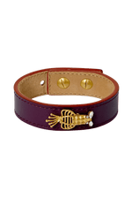 Load image into Gallery viewer, Lobster Bracelet Leather - Purple Sonia Petroff 
