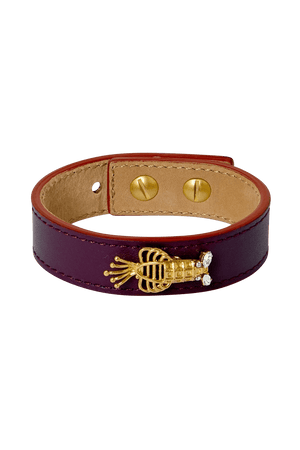Load image into Gallery viewer, Lobster Bracelet Leather - Purple Sonia Petroff 
