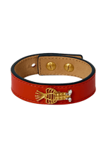 Load image into Gallery viewer, Lobster Bracelet Leather - Red Sonia Petroff 
