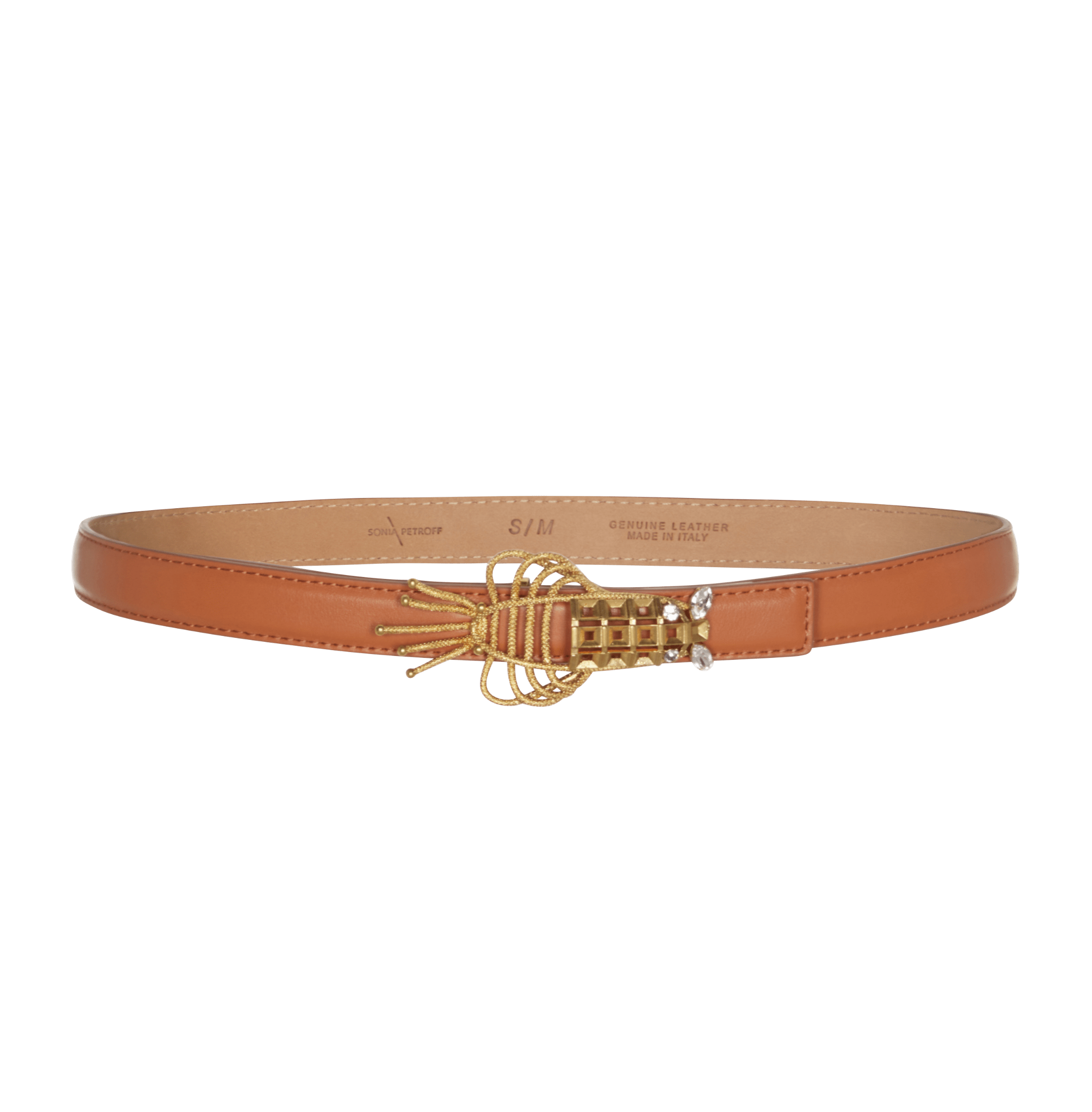 Lobster Belt Narrow Squash Sonia Petroff S/M 70CM TO 85CM gb 