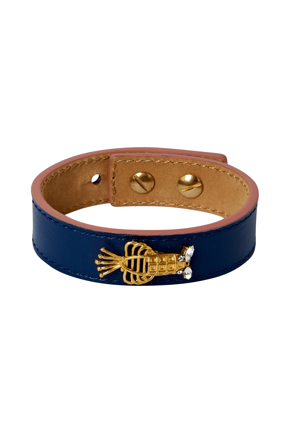 Lobster Bracelet Leather - Blue Sonia Petroff
