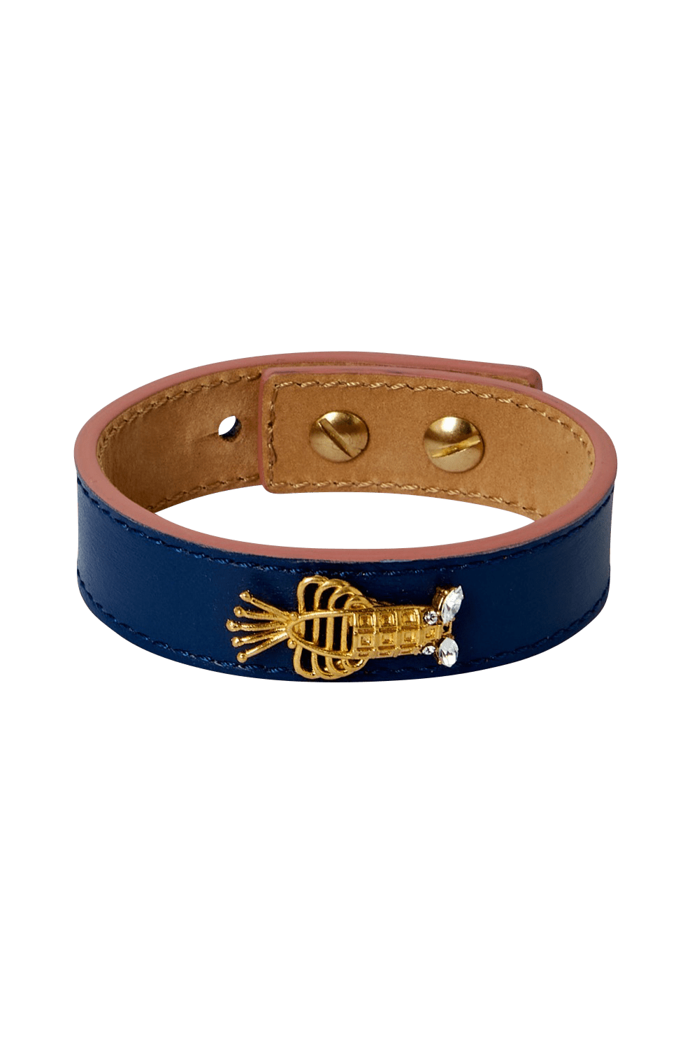 Lobster Bracelet Leather - Blue Sonia Petroff 