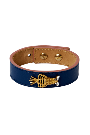 Load image into Gallery viewer, Lobster Bracelet Leather - Blue Sonia Petroff 
