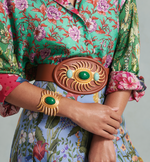 Load image into Gallery viewer, Sun Bracelet Cuff Emerald - Pre Order Sonia Petroff 
