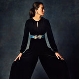 Blue Silver Blue Swan Belt - Sample